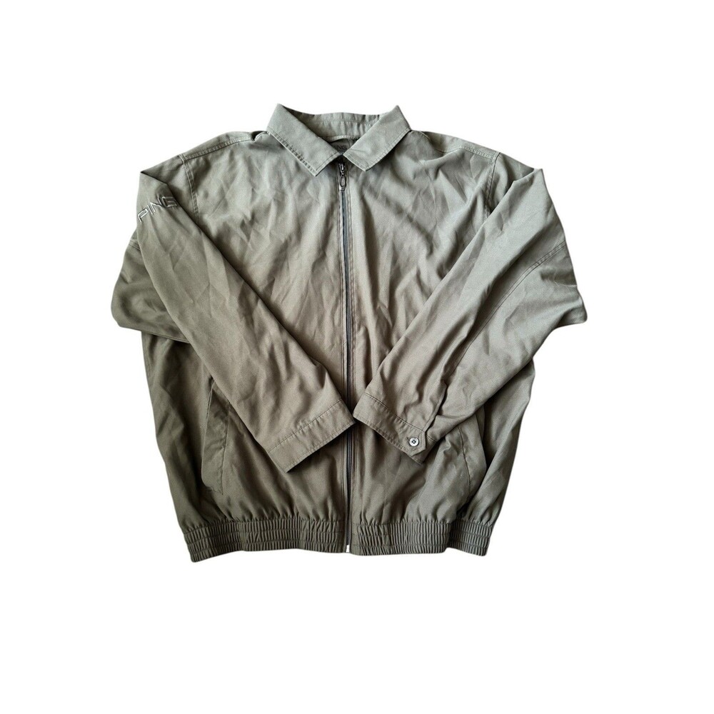 PING Golf Performance Mens Size XL Olive Green Lightweight Jacket Full Zip Wear